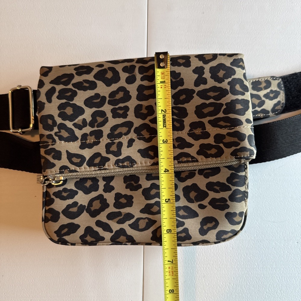 Maxx New York Leopard Print Belt Bag Fanny Pack Brown/Black EUC Multiple Pockets - Picture 5 of 10